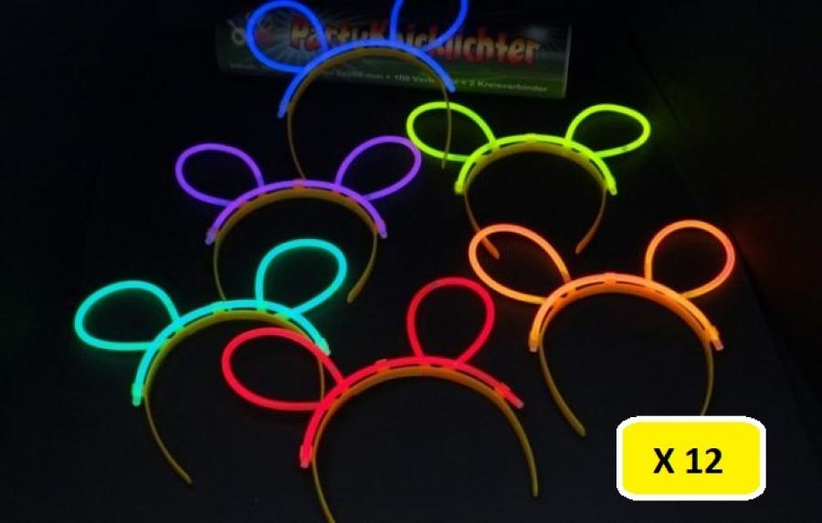 Occhiali Glow Party Neon Luminosi Bianchi Wayfarer Led Disco