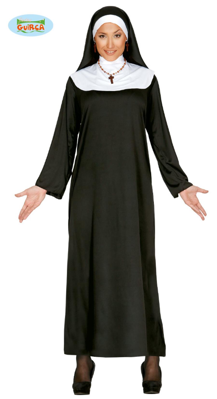 Costume da donna Suora religioso sorella monaca robe carnevale travestimento  nuo